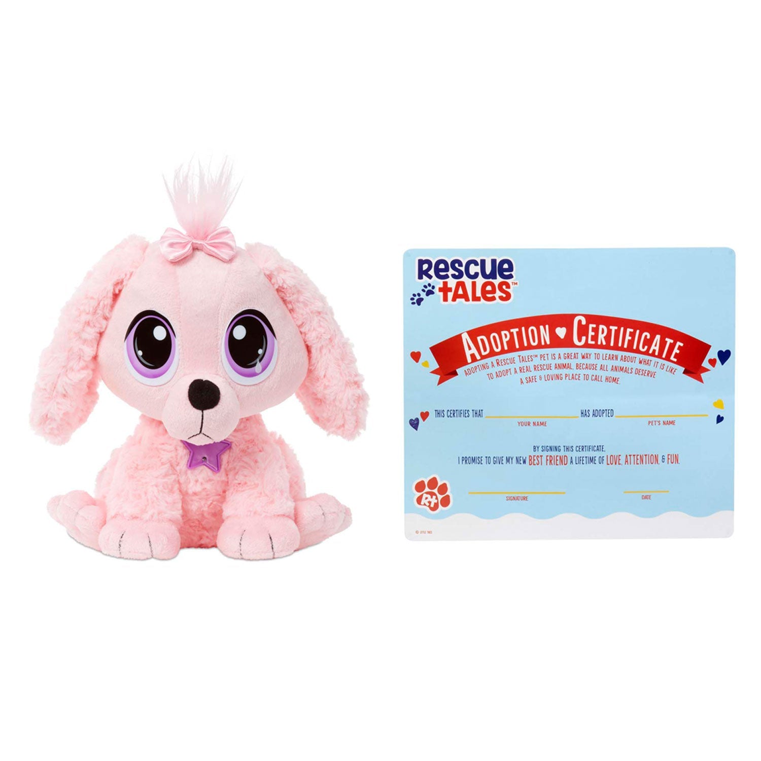 Rescue Tales Pink Poodle Plush Toy - Adoptable Pet with Doghouse | Little Tikes | Little Tikes