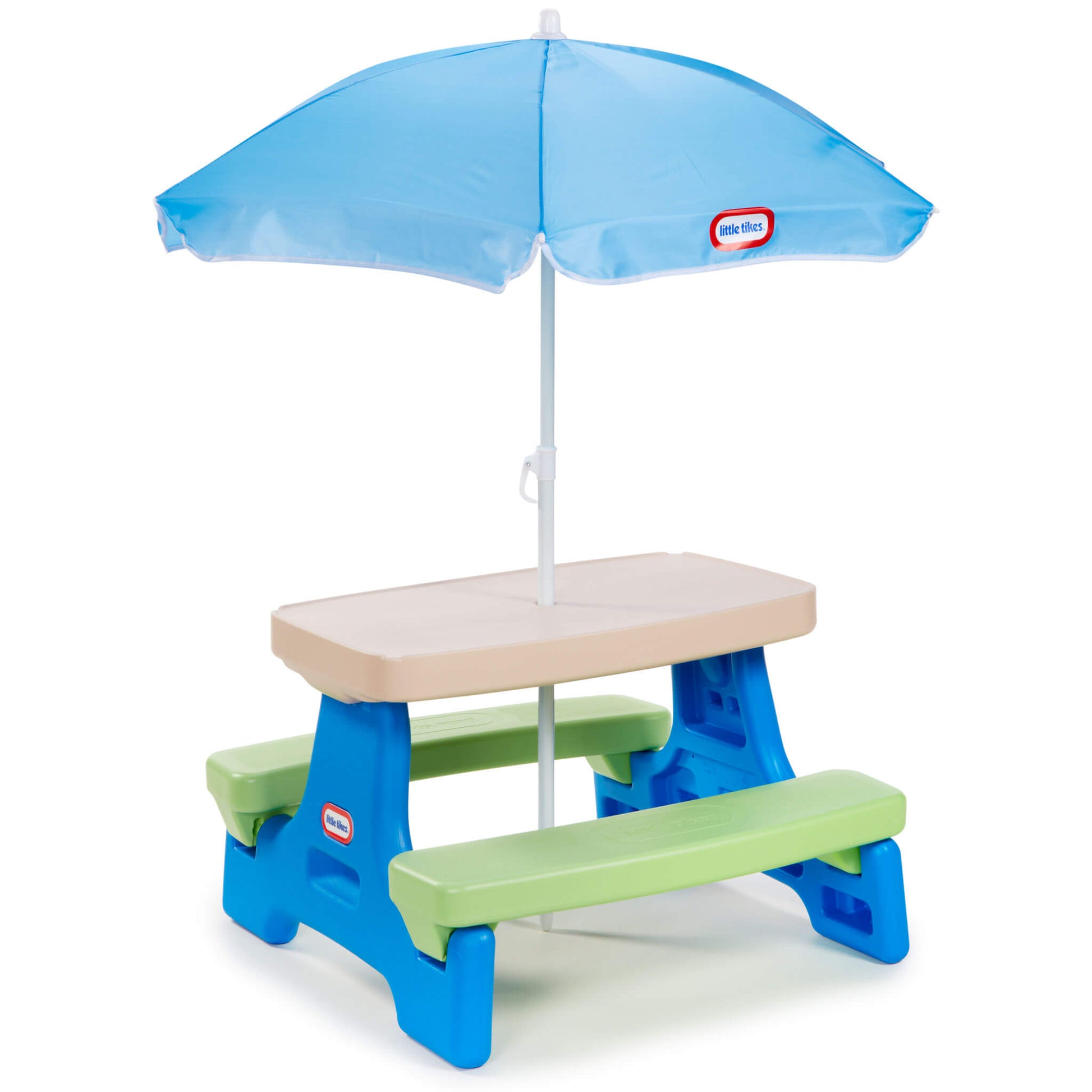 Little Tikes Easy Store Jr. Play Table with Umbrella - Blue/Green | Little Tikes