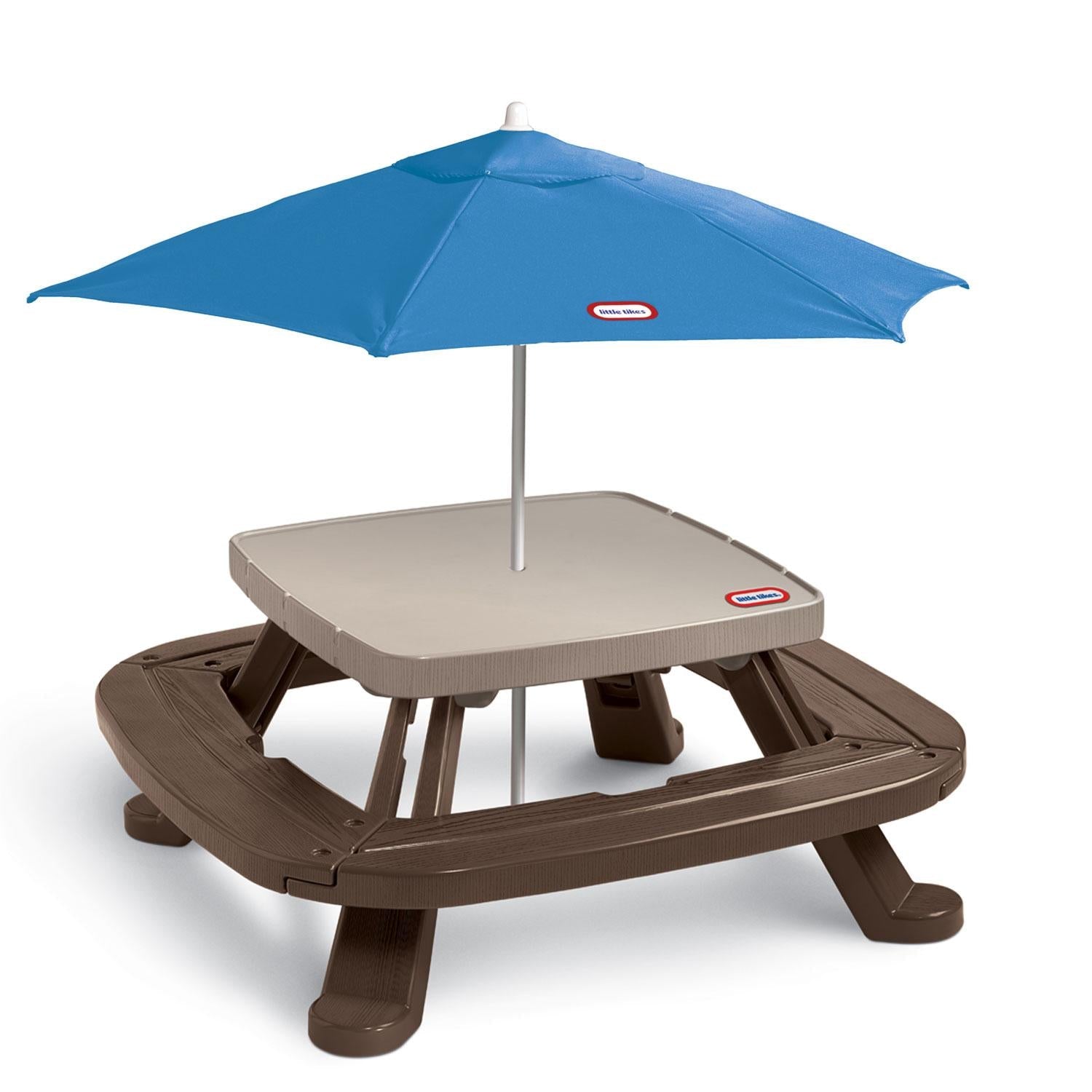 Little Tikes Fold 'n Store Picnic Table with Market Umbrella | Little Tikes