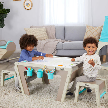 Little Tikes 2-in-1 Easel and Art Table – Kids' Wooden Art Station | Little Tikes