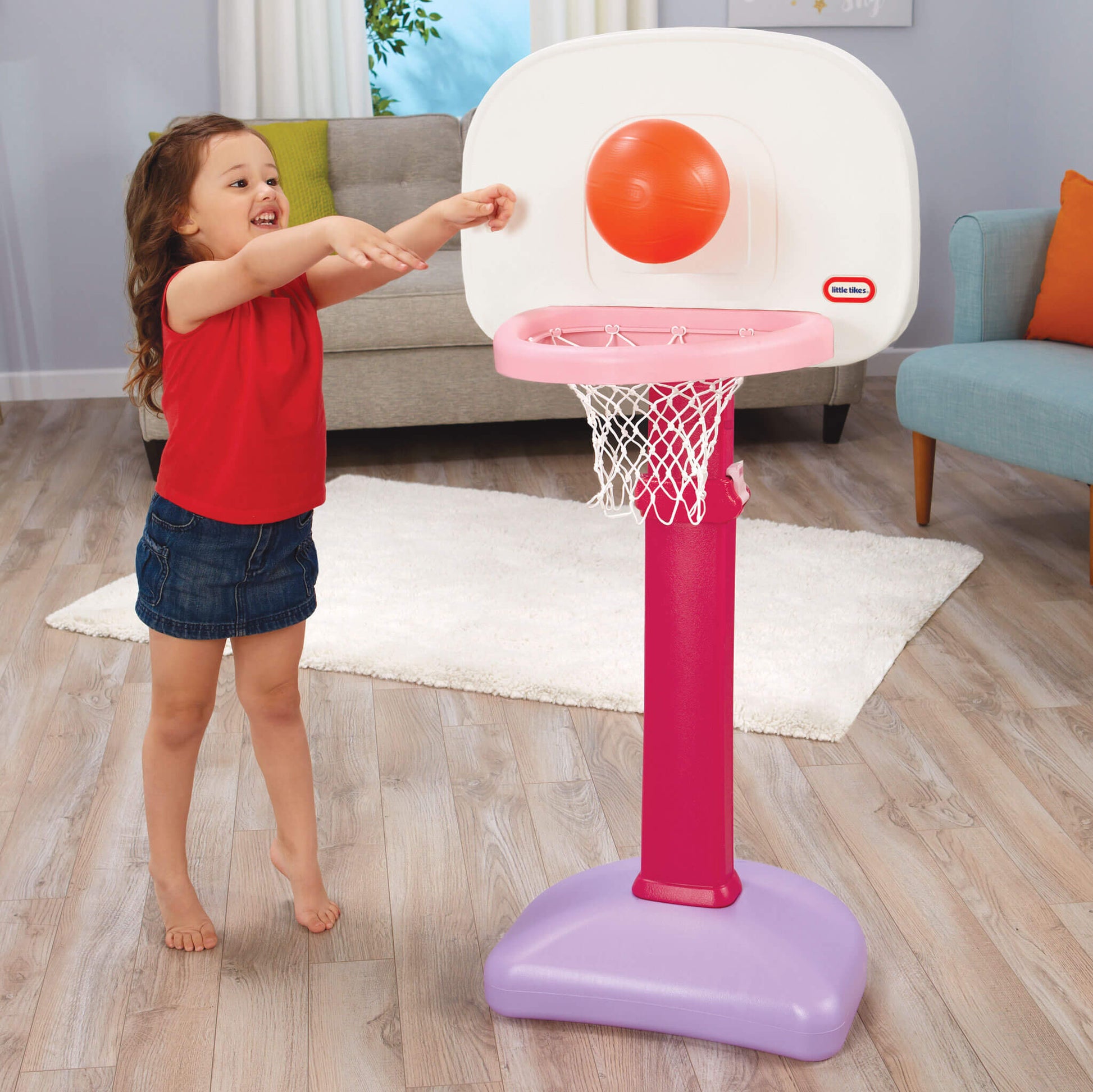 Little Tikes TotSports Easy Score Pink Basketball Set | Little Tikes