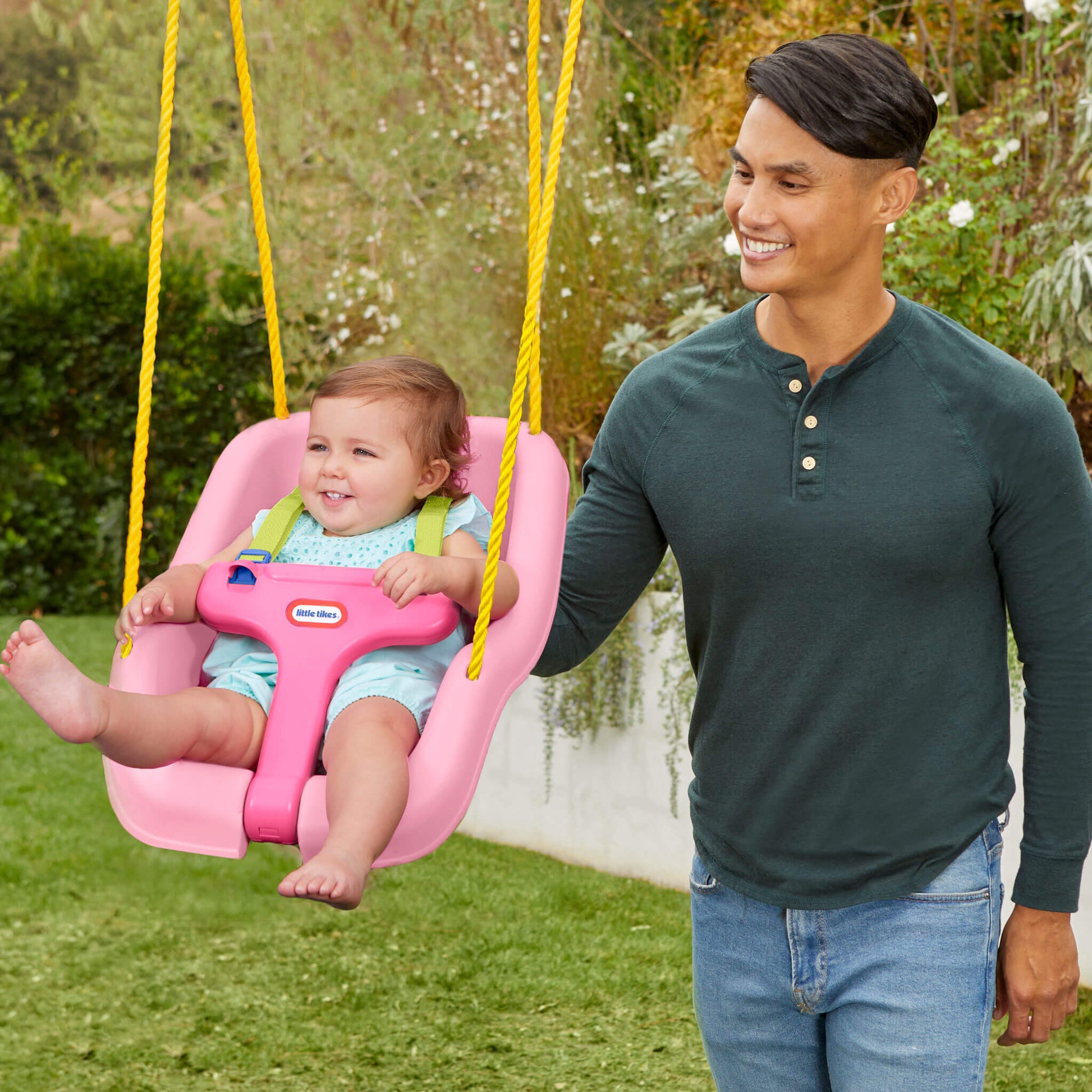 Little Tikes 2-in-1 Snug 'n Secure Swing - Pink | Little Tikes