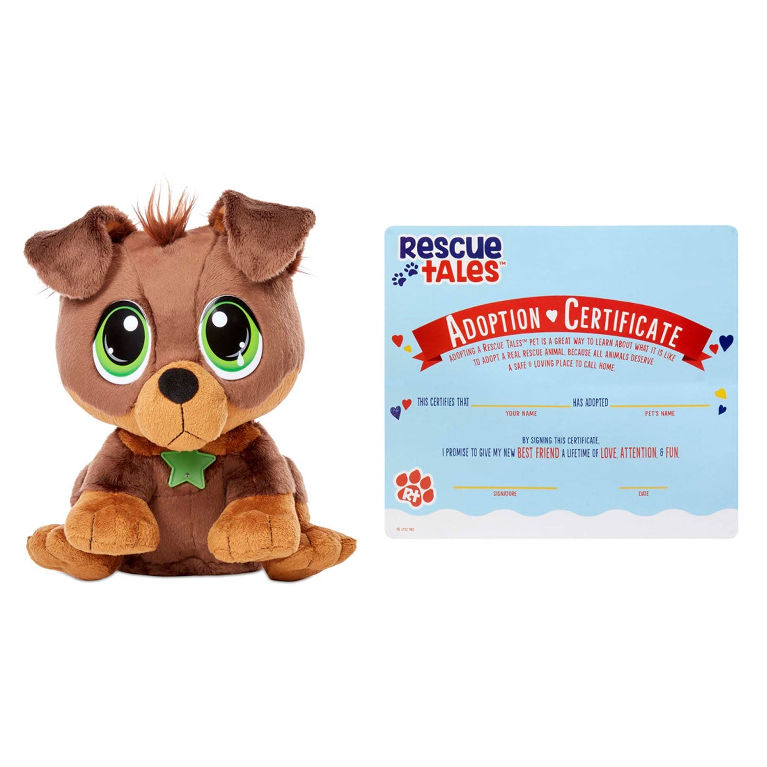 Rescue Tales Interactive Rottweiler Plush Toy | Adoptable Pet with Sounds & Movement | Little Tikes